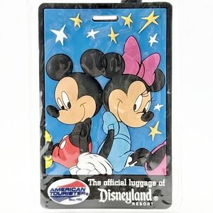 Disneyland Resort Luggage Tag American Tourister Mickey & Minnie Mouse-NRFP E